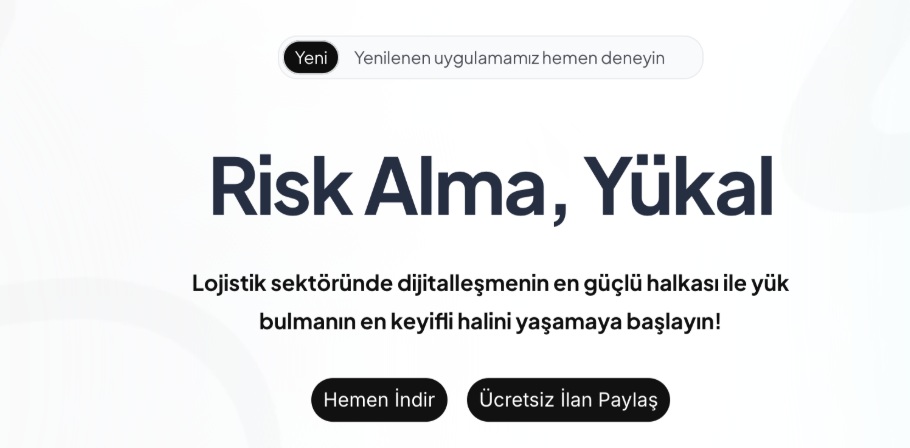 YükAl bilişim ile lojistiği birleştiriyor.